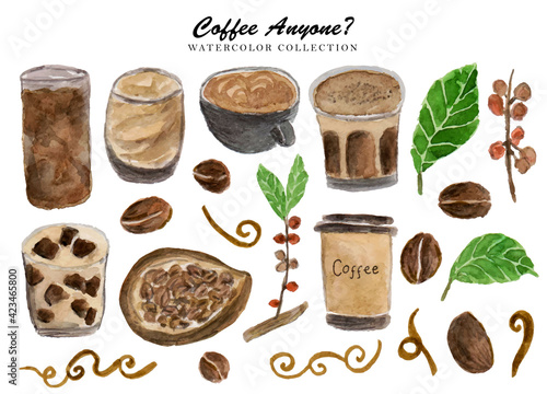 Coffee Watercolor Collection
