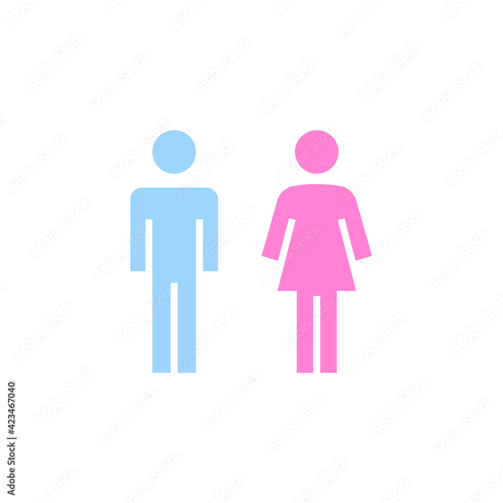 male and female icon, toilet, woman, people logo, flat style. Bathroom and restroom sign. Symbols of man and women. Partner gender logo. Vector illustration design on white background. EPS 10 male and female icon, toilet, woman, people logo, flat style. Bathroom and restroom sign. Symbols of man and women. Partner gender logo. Vector illustration design on white background. EPS 10