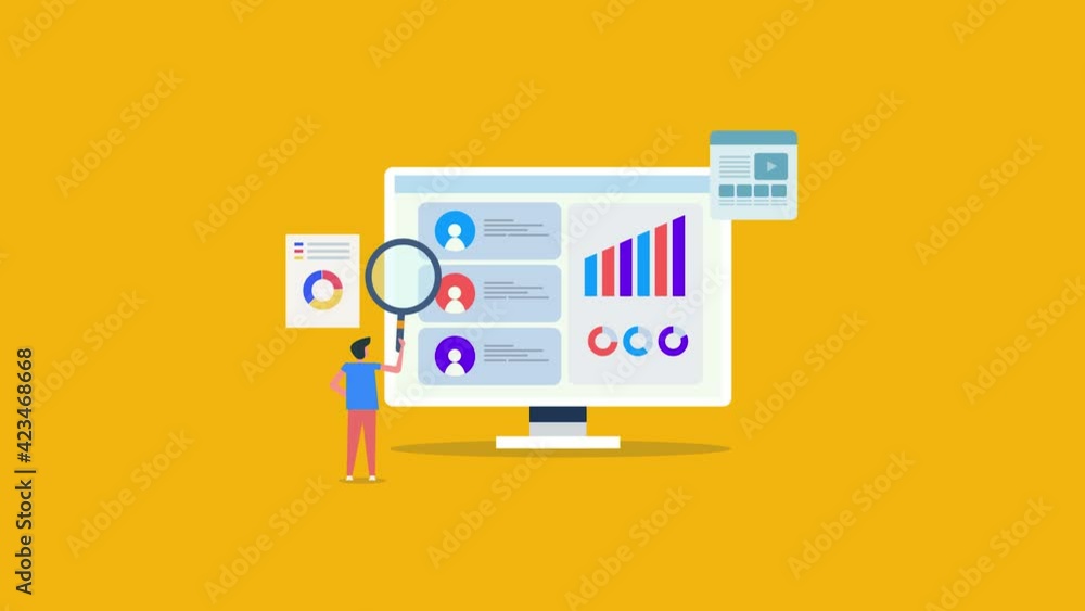 CRM concept. Customer relationship marketing management solution, lead generation and conversion data analytics, company concept. 2d animation, 4k video clip. CRM concept. Customer relationship marketing management solution, lead generation and conversion data analytics, company concept. 2d animation, 4k video clip.