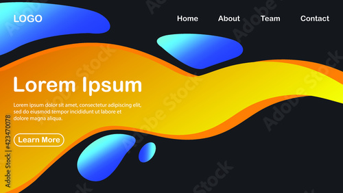 new abstrack background with gradient colored fluid shapes premium vektor 