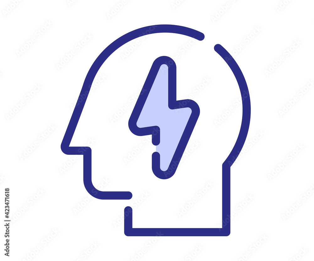 idea thinking inspire single isolated icon with dashed line style and purple color idea thinking inspire single isolated icon with dashed line style and purple color