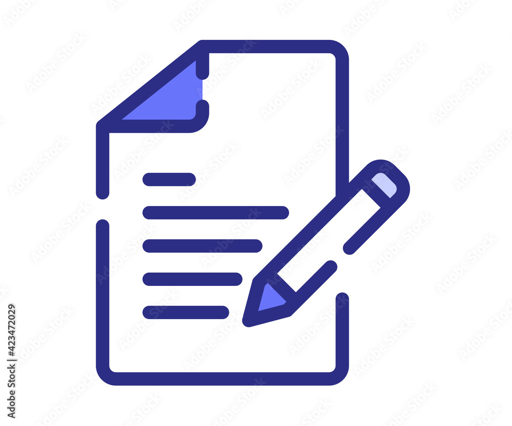 document create write single isolated icon with dashed line style and purple color document create write single isolated icon with dashed line style and purple color