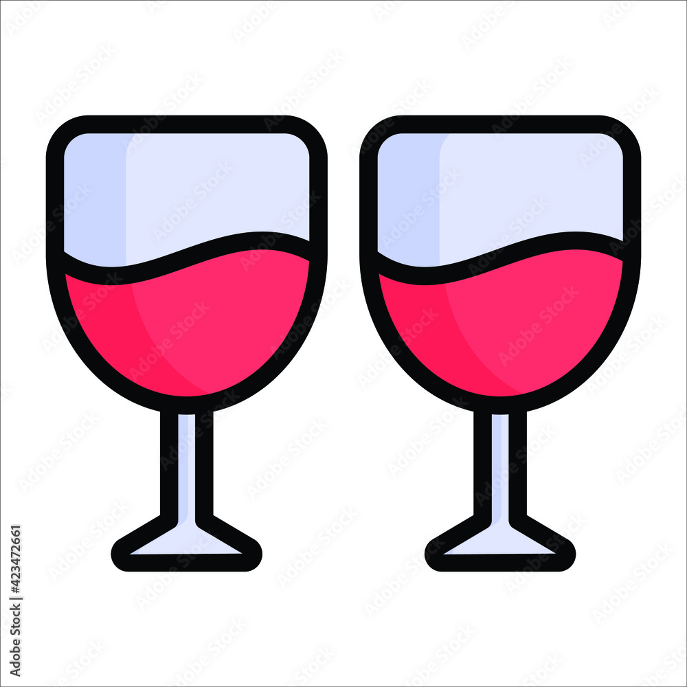 drink , beverage, glass flat line icon drink , beverage, glass flat line icon