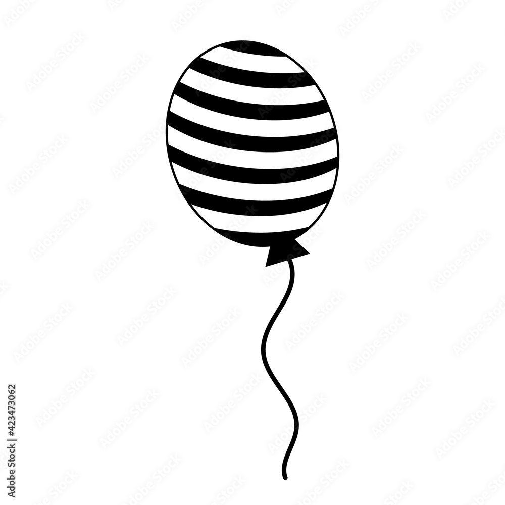 Balloon pattern, Black Stencil Decor