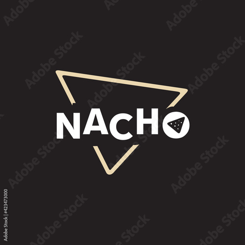 Nacho snack logo design template