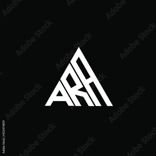 A R A letter logo creative design on black color background. ARA icon