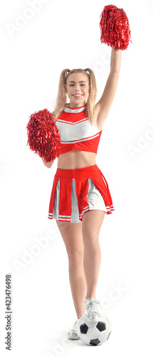 Beautiful young cheerleader...