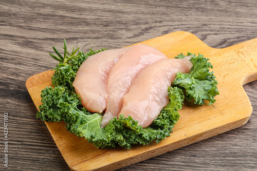 Raw small chicken fillet for cooking