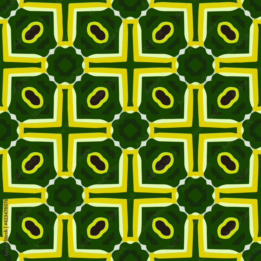 Obraz premium Geometric vector pattern with triangular elements. Seamless abstract ornament for wallpapers and backgrounds.