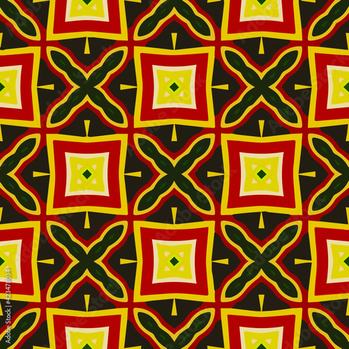 Geometric vector pattern with triangular elements. Seamless abstract ornament for wallpapers and backgrounds. 