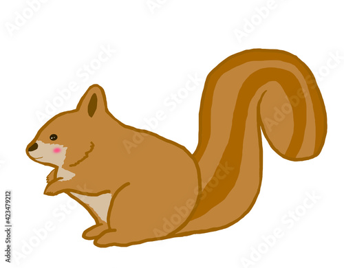 Cute squirrel illustration icon design