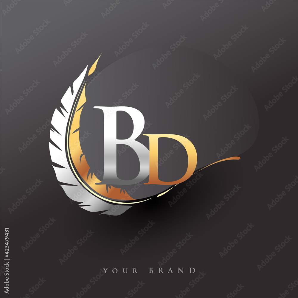 Abstract letter BD shield logo design template. Premium nominal monogram  business sign. 14957595 Vector Art at Vecteezy