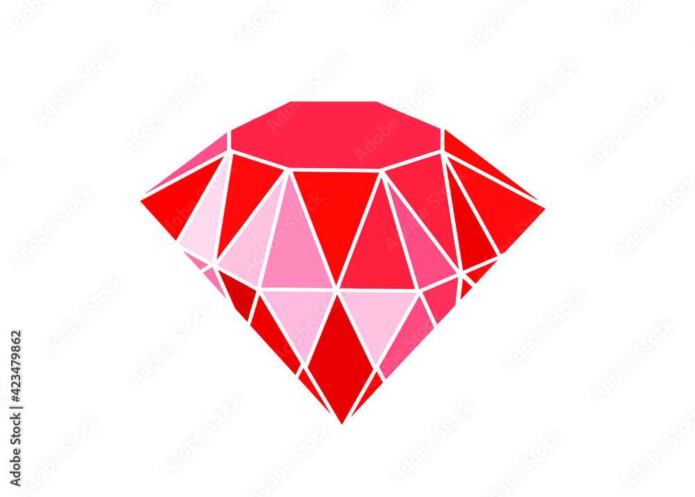 Fototapeta premium Shiny ruby and beautiful jewelry design 