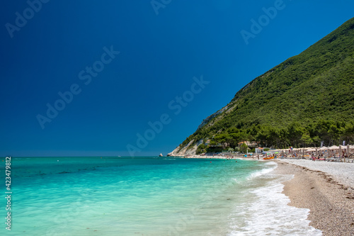 The beautiful sea of Portonovo in Conero  Ancona province  Marche region.