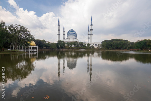 view of Sultan Salahuddin Abdul Aziz Shah Mosque (also known as the Blue Mosque)