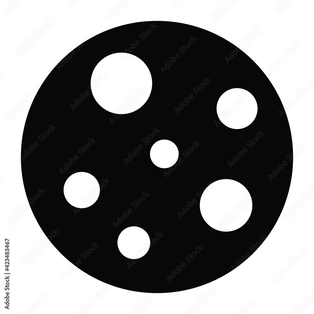 biscuit, cookie Silhouette, Black Glyph icon. biscuit, cookie Silhouette, Black Glyph icon.