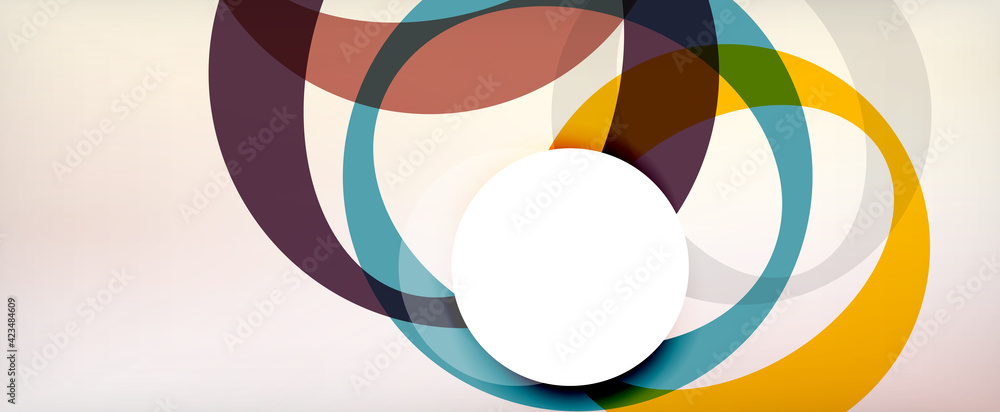 Ring geometric shapes, o letter repetition wallpaper. Abstract background for business or technology presentations, internet posters or web brochure covers Ring geometric shapes, o letter repetition wallpaper. Abstract background for business or technology presentations, internet posters or web brochure covers