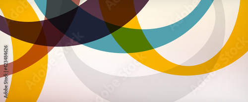 Ring geometric shapes, o letter repetition wallpaper. Abstract background for business or technology presentations, internet posters or web brochure covers