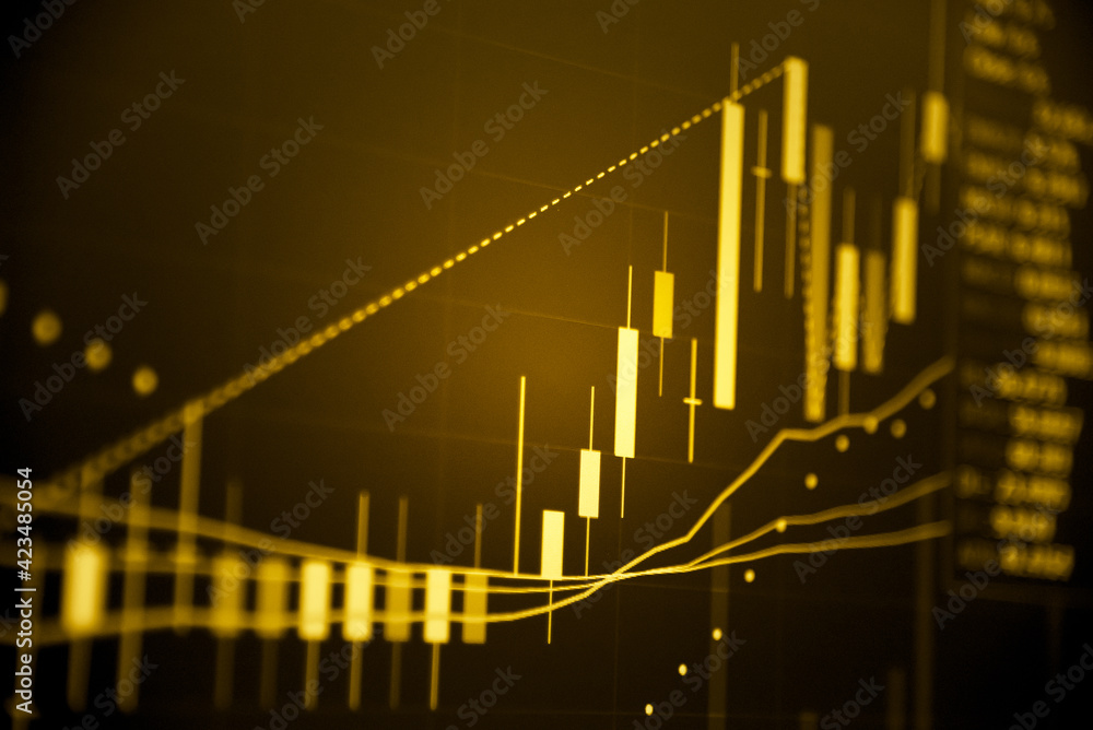 Fundamental and technical analysis for professional technical trading as concept. Digital graph of financial instruments with some indicators including of MACD. EMA and the volume analysis. Fundamental and technical analysis for professional technical trading as concept. Digital graph of financial instruments with some indicators including of MACD. EMA and the volume analysis.