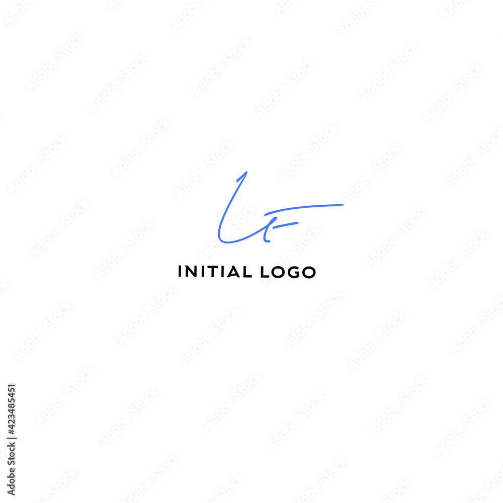 Initial lf beauty monogram and elegant logo design Initial lf beauty monogram and elegant logo design