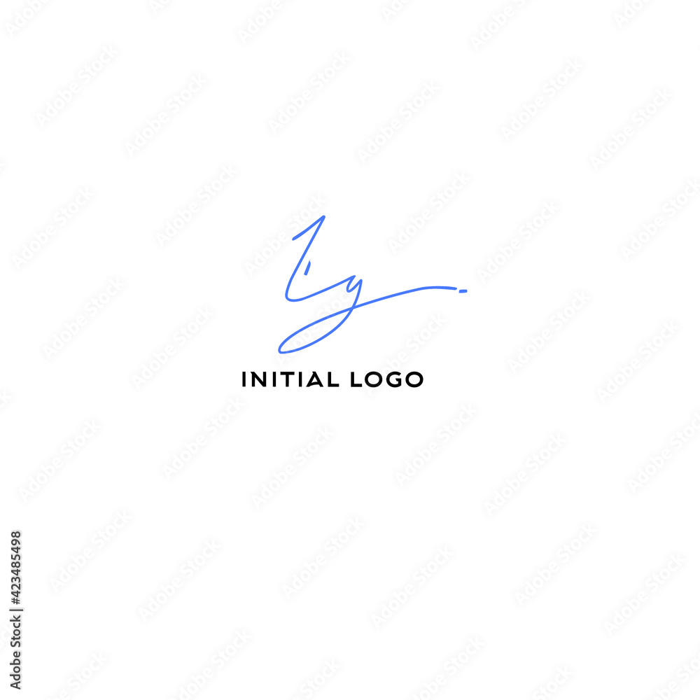 Initial ly beauty monogram and elegant logo design Initial ly beauty monogram and elegant logo design