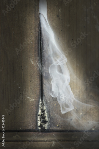 Smoke Finding Way Out From Burning House