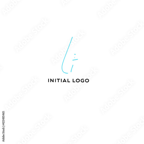 Initial li beauty monogram and elegant logo design