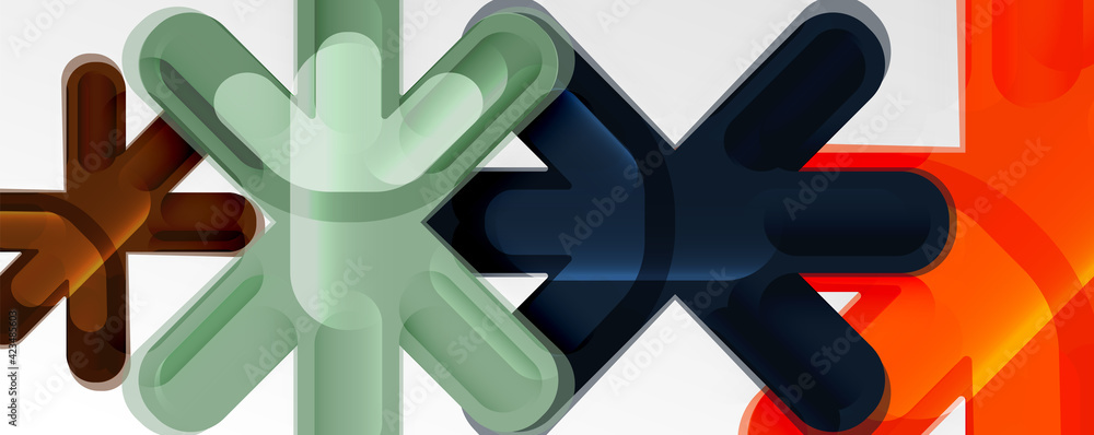 Abstract glossy crosses background for business or technology presentations, internet posters or web brochure covers Abstract glossy crosses background for business or technology presentations, internet posters or web brochure covers