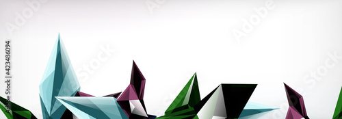 Vector 3d triangles and pyramids abstract background for business or technology presentations, internet posters or web brochure covers