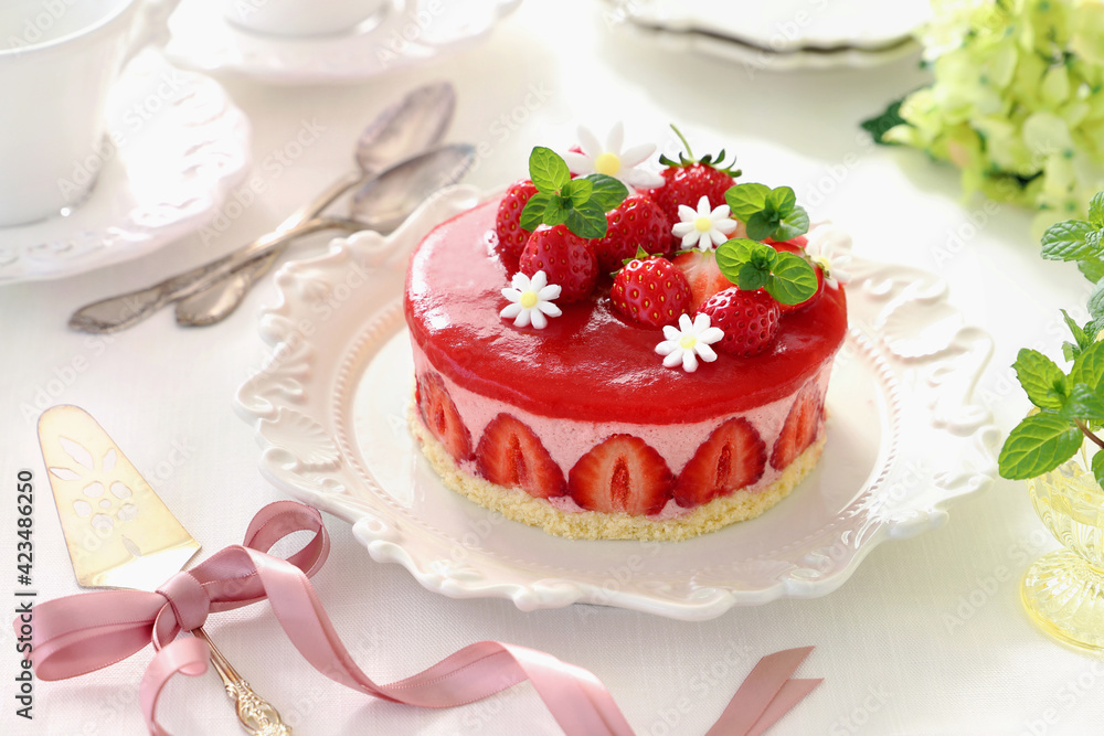 母の日 いちごのムースケーキ いちごケーキ いちごムース 母の日 いちごのムースケーキ いちごケーキ いちごムース