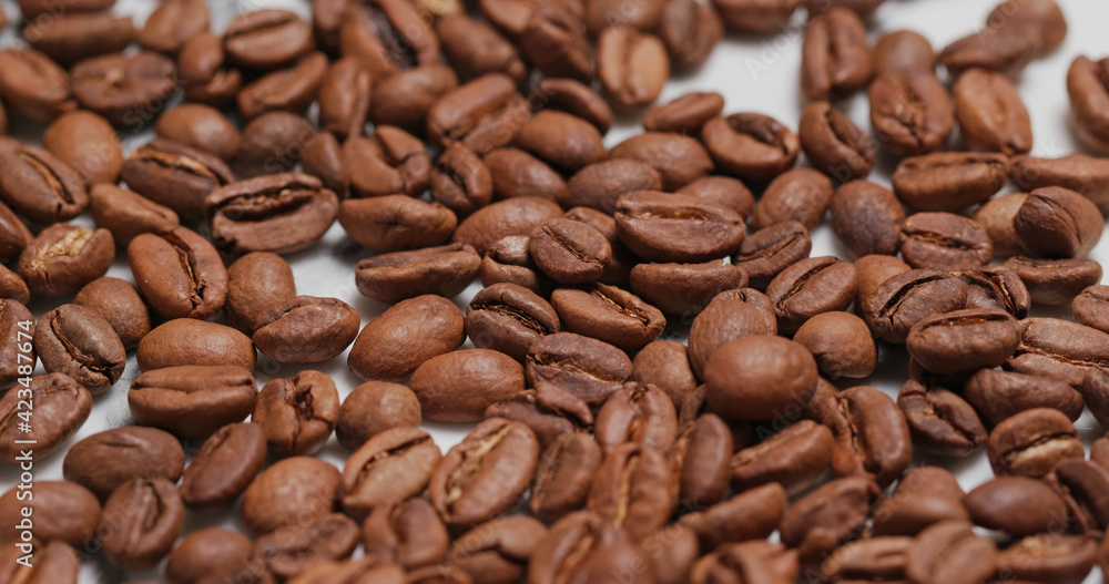 Stack of the Roasted coffee bean Stack of the Roasted coffee bean