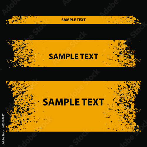 Set of grunge banners. Eps 10 vector illustration.