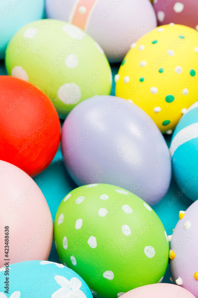 Many colorful easter eggs Many colorful easter eggs