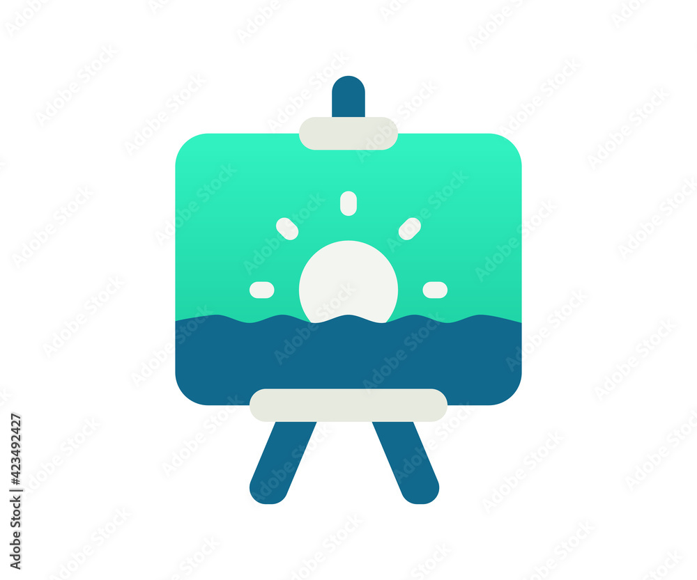 canvas art painting drawing single isolated icon with gradient style canvas art painting drawing single isolated icon with gradient style