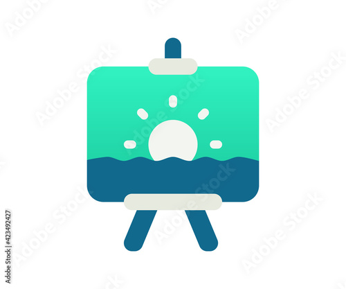 Wallpaper Mural canvas art painting drawing single isolated icon with gradient style Torontodigital.ca