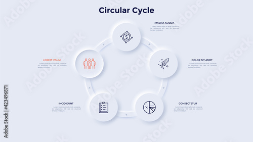 Vector Neumorphism Infographic