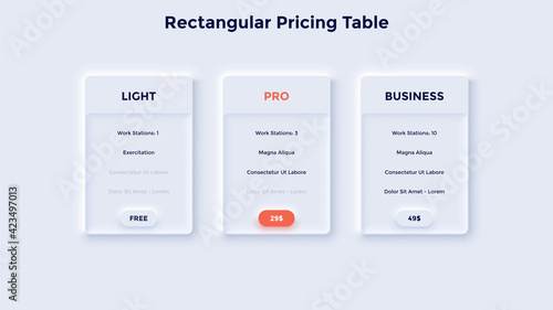 Vector Neumorphism Infographic