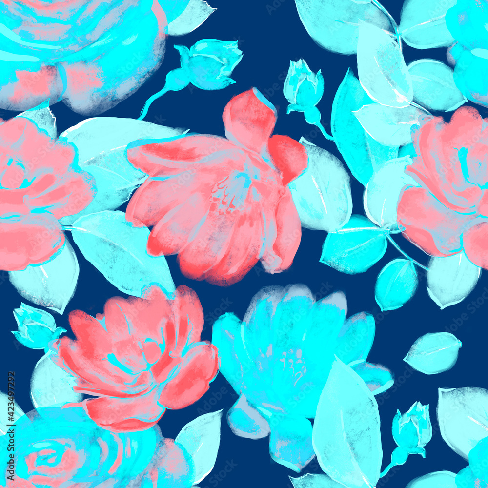 seamless floral pattern with flowers seamless floral pattern with flowers
