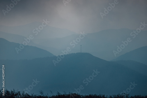 Carpathians, Gorgany massif, different weather