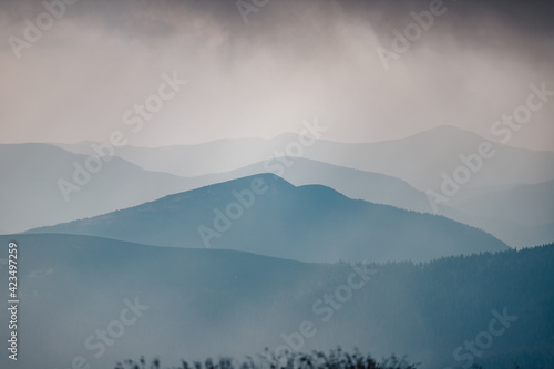 Carpathians, Gorgany massif, different weather photo