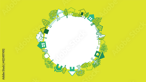 街並み　建物のイラスト