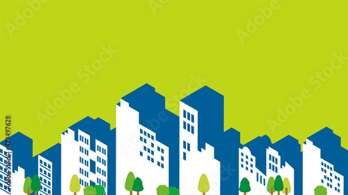 街並み　建物のイラスト