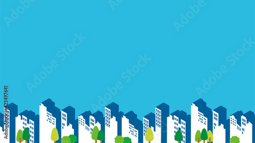 街並み　建物のイラスト