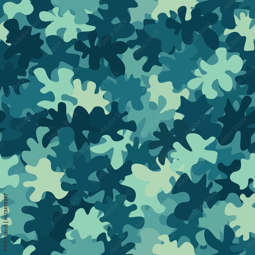 Camouflage pattern background. Modern clothing style masking camo repeat print Camouflage pattern background. Modern clothing style masking camo repeat print