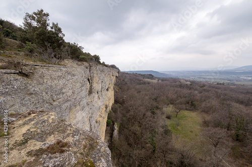 Cliff of Chantemerle les Grignan in Provence, France