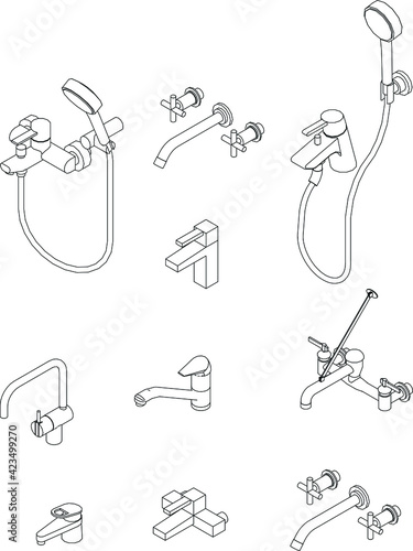 simple taps black and white