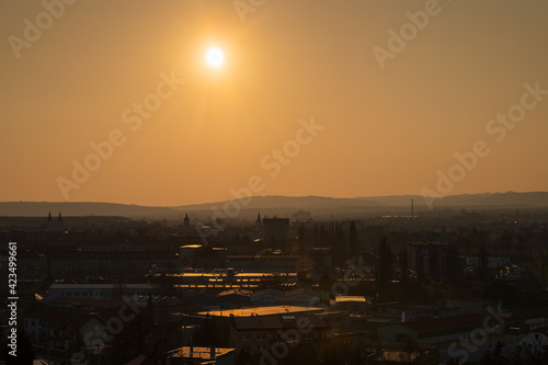 Panorama Uhersk   Hradi  t    city  sunset