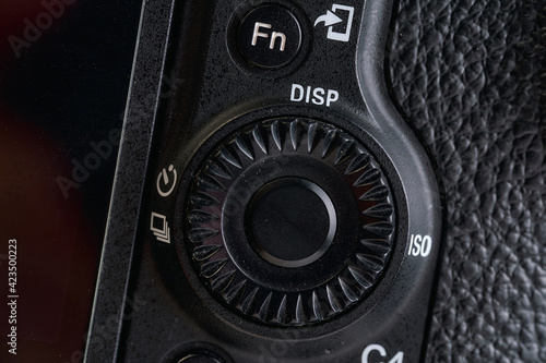 A digital camera. View of the scrolling wheel image photo