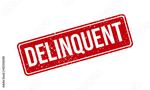 Delinquent Rubber Stamp. Delinquent Grunge Stamp Seal Vector Illustration