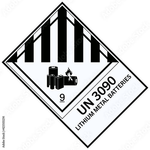 IATA Class 9 UN3090 label